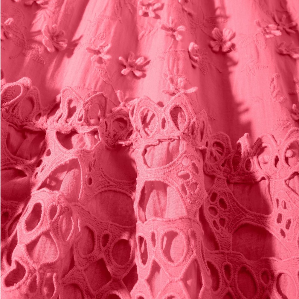 Boston Proper Pink Mixed Media Short Dress Sz L - Picture 6 of 7